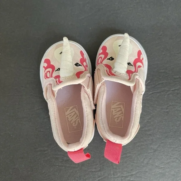 Vans | 4.5US / EU 20 | Asher V Unicorn pink slip-on shoes - Picture 4 of 4